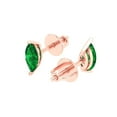 thumbnail image 2 of Clara Pucci 1Ct Emerald Marquise Cut VVS1 Push Back Stud 18k Solid hypoallergenic Gold Designer Earrings For May, 2 of 7