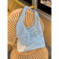 thumbnail image 2 of Crochet Mesh Beach Tote Bag Shoulder Bag Handbags Knitting Hollow Summer Bag Hobo Bag Aesthetic for Women, 2 of 5