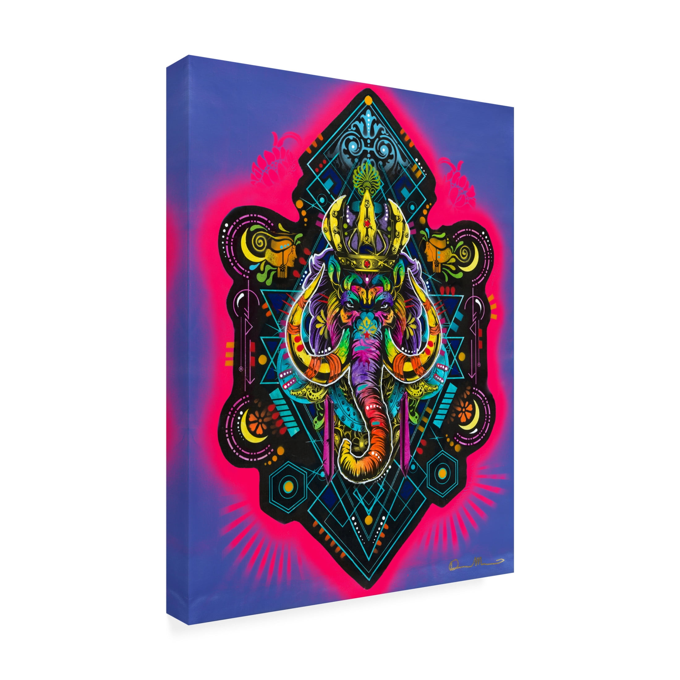 Canvas Wall Art - Dean Russo 'King Elephant' Wall Art for Living Room, Bedroom, or Office Décor by Trademark Fine Art - 18 x 24 Inches