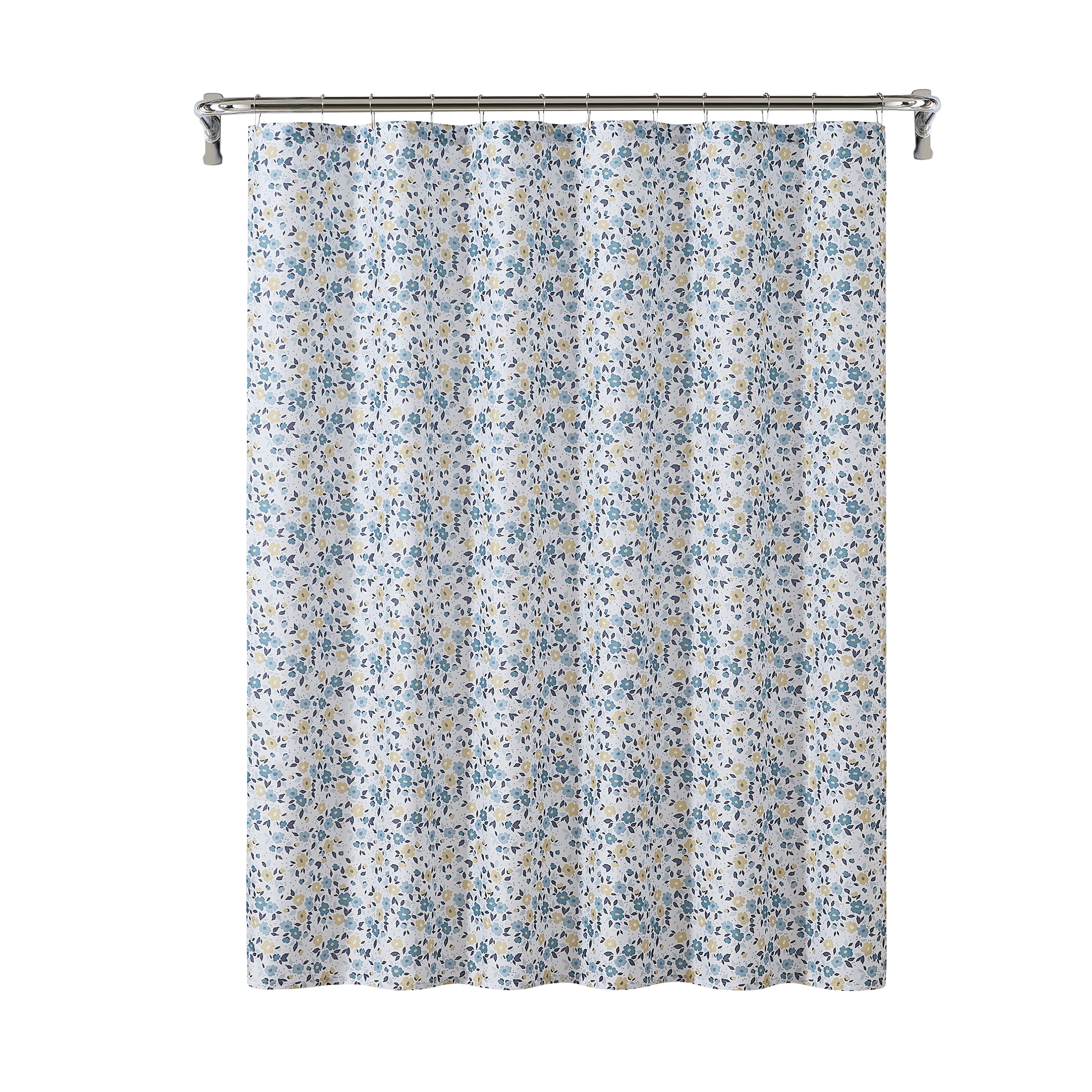 Mainstays Multi Ditsy Floral Fabric Shower Curtain, 72 x 72