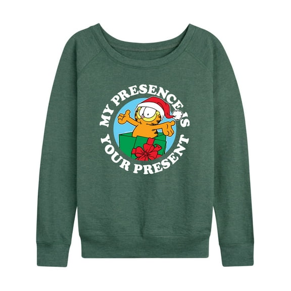 Garfield - My Presence Is Your Present - Women's Lightweight French Terry Long Sleeve Shirt
