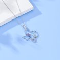 Inbuilding Solutions Map Texas Necklace 925 Sterling Silver Texas State Map Flag Pendant ...