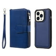 thumbnail image 3 of Allytech Detachable Wallet Case for Apple iPhone 15 Pro, Vintage PU Leather Folio Flip Wallet Case Multiple Cards Slots Kickstand Shockproof Protective Phone Case for iPhone 15 Pro - Blue, 3 of 17