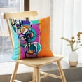 thumbnail image 5 of LALILO Throw Pillow Covers Orange Circle Retro Vintage With Art Modern Cushion Cover 18" x 18", 2 Pack, 5 of 6