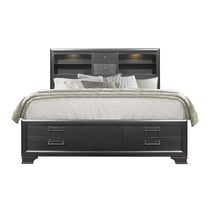 Global Furniture USA Transitional Glam Jordyn Grey King Bed, Grey