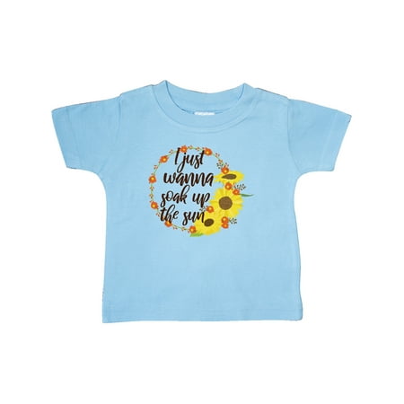 

Inktastic Sunflower I Just Wanna Soak up the Sun Gift Baby Boy or Baby Girl T-Shirt