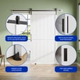 thumbnail image 6 of 36"  X 84" White H-Frame Barn Doors Sliding Closet Door With Hardware Kit, 6 of 11