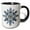 Black/White, variant on 3drose, Pretty Image of Sparkly Image of Blue Jeweled Snowflake, 11oz Mug