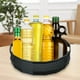 thumbnail image 3 of Estante giratorio de 360 ​​grados para especias, condimentos, botellas, bandeja de almacenamiento, organizador de frutas Negro L, 3 of 8