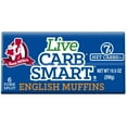 thumbnail image 3 of Aunt Millie's Live Carb Smart English Muffin, 6 Ct., 10.5 oz., 3 of 9