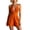 Orange, variant on Women's Halter V-Neck Backless Wide Leg Romper with Pockets, Sleeveless Solid Color Short Jumpsuit, Casual Summer Vacation Playsuit for Beach, Parties, and Holidays