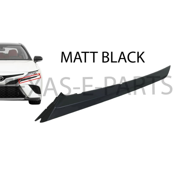 2018 2019 2020 2021 2022 2023 Compatible With Toyota Camry Left Front Head Light Molding Trim Driver Side Matte Black