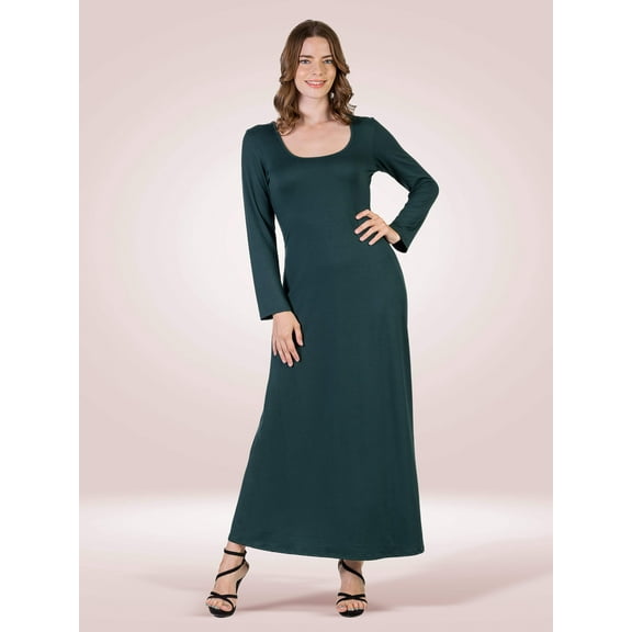 Womens Scoop Neck Maxi Dress