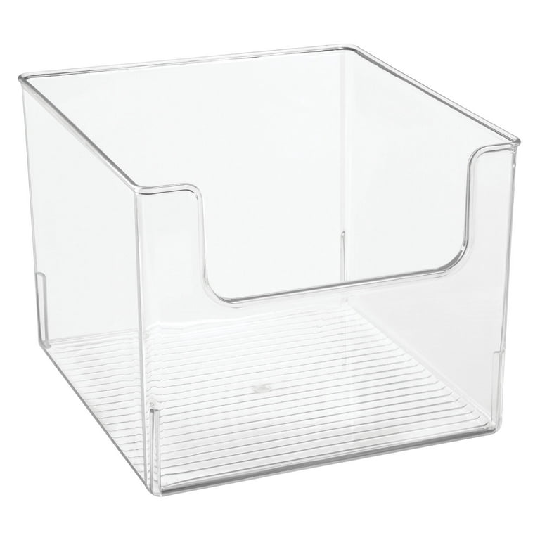 mDesign Plastic Household Storage Organizer Bins with Open Front