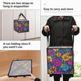 thumbnail image 2 of Home Organizer Foldable Fabric Storage Bin With Handle Colorful Wildflowers, 2 of 7