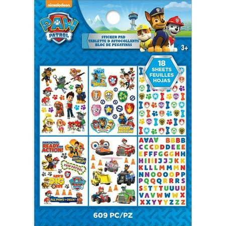 Nickelodeon Paw Patrol Sticker Pad, 609 Piece