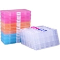 thumbnail image 1 of Lawei 15 Pack Plastic Jewelry Box - 15 Grid Organizer Storage Box with Adjustable Dividers Plastic Compartment Container for Bead Jewelry Craft Tackles, 1 of 6