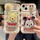 thumbnail image 2 of Disney-funda de teléfono con soporte para iPhone, Mickey y Minnie, Winnie the Pooh, 14, 13, 12, 11 Pro Max, Lady Girl, bonita, a prueba de golpes Fivean unisex, 2 of 2