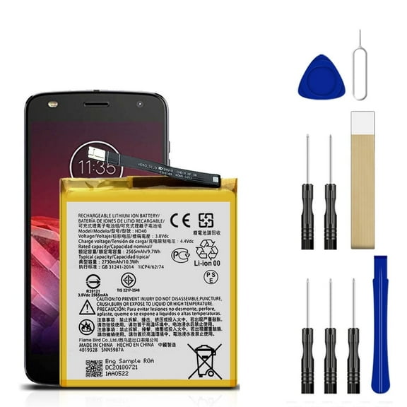 Replacement Battery HD40 SNN5987A For Motorola Moto Z2 Force XT1789-04 Tool