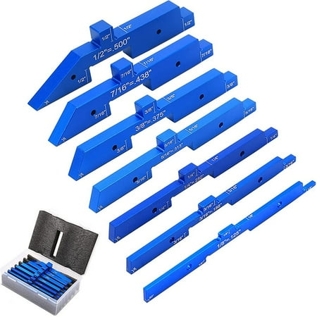

7Pcs Router Table Setup Bars Aluminum Setup Blocks Height Gauge Router Table Saw