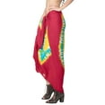 thumbnail image 3 of HAPPY BAY Women's Cover-up Coverups Beach Cover up Swimwear Wraps Vacation Swimsuit Long Beachwear Bikinis Pareos Summer Sarong One Size Red, Tie Dye, 3 of 5