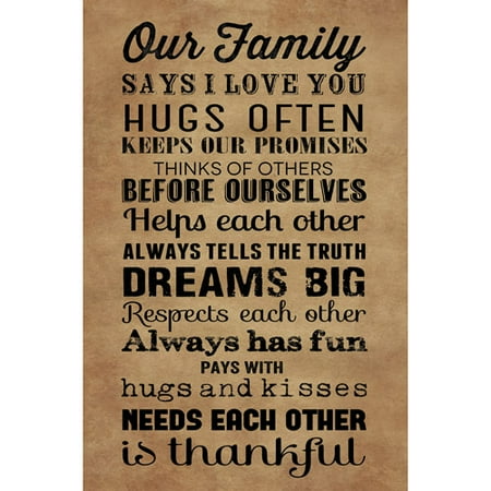 Family Rules Wall Art canvas wall art "our family" rules, 21.5" x 32.5" - walmart Family Rules Wall Art canvas wall art "our family" rules, 21.5" x 32.5" - walmart