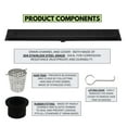 thumbnail image 4 of SereneDrains 304 Stainless Steel Linear Shower Drain 18 Inch Matte Black Shower Drain Kit for Tile Floor Long Hair Catcher Strainer Grate Cover Bathroom, 4 of 10