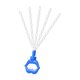 thumbnail image 3 of Varitas de burbujas para actividades al aire libre con líquido de burbujas, suministros para regalo de cumpleaños, 40 agujeros Azul, 3 of 9