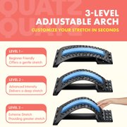 Squatz Lower Back Stretcher Device – Ergonomic Lumbar Support Back Massager with Multi-Level Traction, Foam Cushion Pressure Points & 30-Day Digital Workout Program