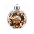 thumbnail image 2 of Happy Christmas 3D Ball Hanging Decor with Santa & Snowman, Christmas Tree Ornament, 2 of 6