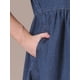 thumbnail image 5 of INSPIRE CHIC Vestido Mini de Mezclilla con Cuello y Botones de Manga Corta para Mujeres L Azul Profundo, 5 of 6