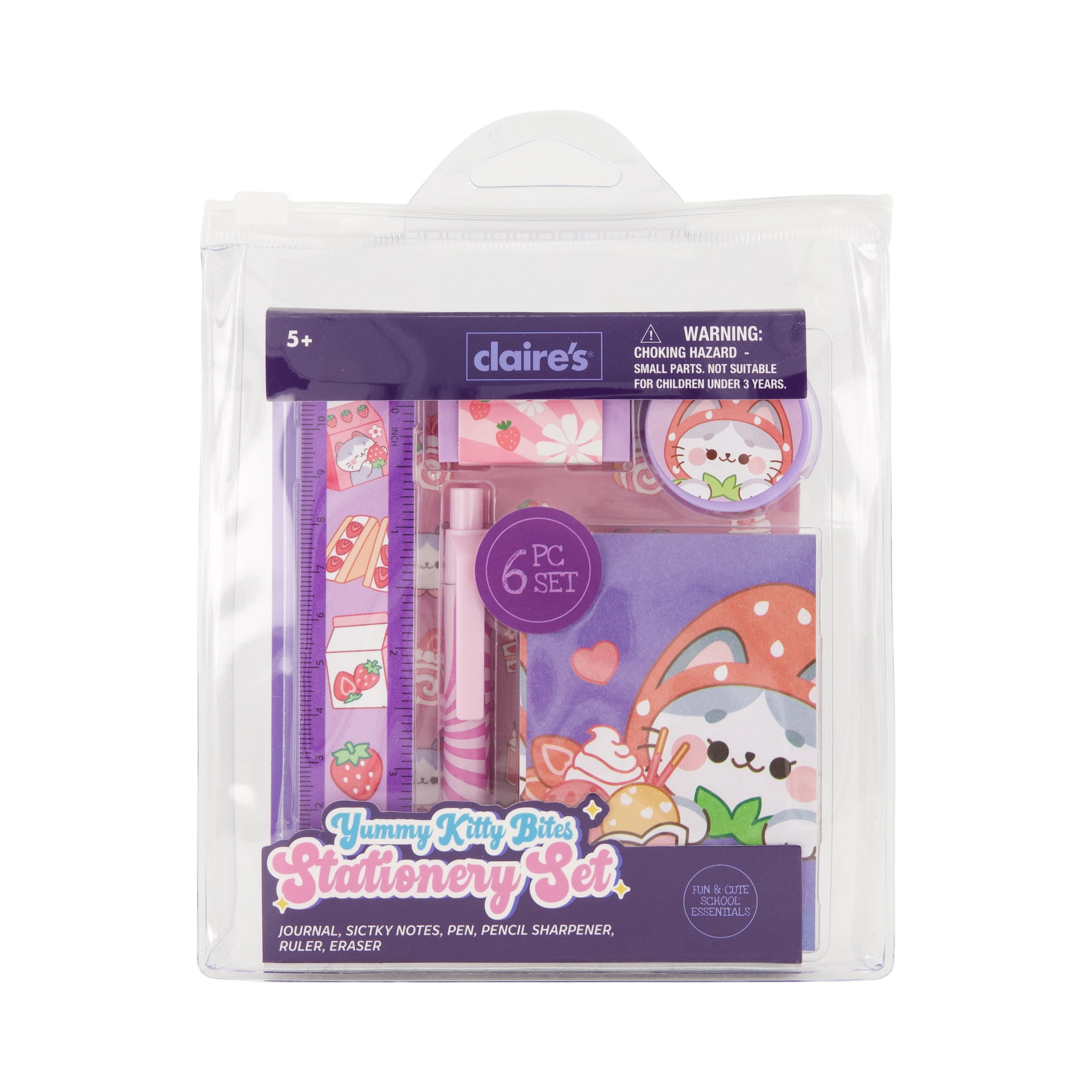 Claire's Stationery Set - Kitty 6 pcs