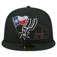 thumbnail image 2 of Men's New Era Black San Antonio Spurs State Stitch 59FIFTY Fitted Hat, 2 of 6