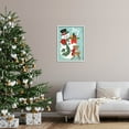 thumbnail image 2 of Joy Smiling Snowman Holiday Deer Holiday Graphic Art White Framed Art Print Wall Art, 2 of 7