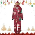 thumbnail image 2 of Generic Family Christmas Pajamas Matching Sets Christmas Jammies for Family Holiday Jumpsuit Sleepwear Set Long Sleeves Pant Snowflakes Santa New Year Xmas (L,Red-B), 2 of 5