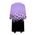 thumbnail image 6 of Jxximdong Cardigans for Women, Solid Color Fashion Casual 3/4 Sleeves Cardigans, Women's Bolero Shrugs Purple, 6 of 6
