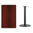 thumbnail image 3 of Flash Furniture 30'' x 48'' Rectangular Mahogany Laminate Table Top with 24'' Round Bar Height Table Base, 3 of 3