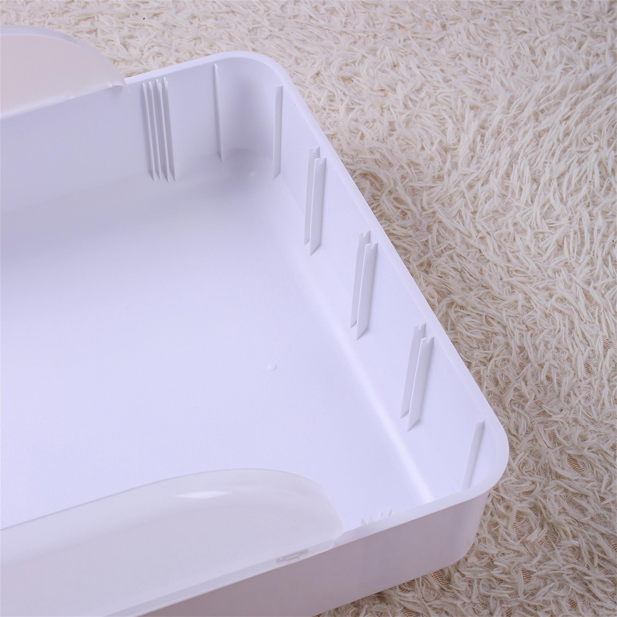 Pefilos 20" Cat Litter Box, Plastic Cat Litter Box with Handy Litter Scoop, Cat Toilet for Indoor Cats, White Pefilos 20" Cat Litter Box, Plastic Cat Litter Box with Handy Litter Scoop, Cat Toilet for Indoor Cats, White