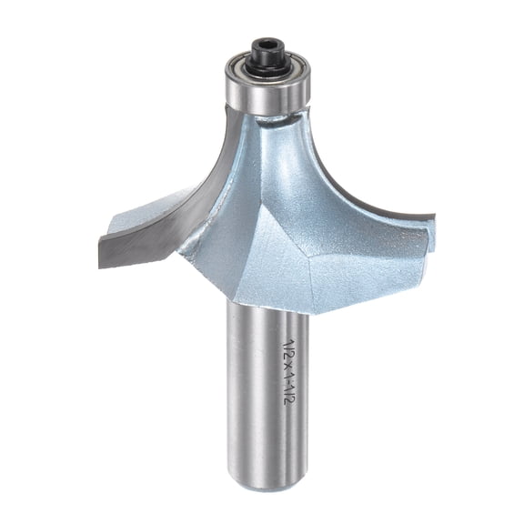 Uxcell Roundover Router Bit 1/2 Shank 3/4" Radius Tungsten Steel Tip Light Blue