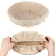 thumbnail image 5 of Bewildely 6 uds. Cesta de fermentación de pan, cubierta de para panadería casera, cesta trenzada clasificada, tela de lino y algodón de Herramientas y accesorios para hornear 10 pulgadas, 5 of 6