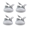 thumbnail image 2 of Lot de 4 Bocaux Scelleurs à Bouche Régulière Réutilisables Fruits Noix Couvercles sous Vide Large Bouche Stockage de Grains Accessoire de Mise en Conserve pour Cuisine Maison Restaurant Noir, 2 of 6