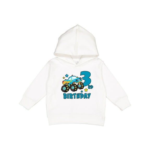 Inktastic 3rd Birthday Monster Truck Toddler Hoodie