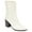 Off White, variant on Womens Sharlie Inside Zip Stacked Heel Booties