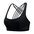 thumbnail image 2 of Womens Sports Bras Plus Size Ice Silk Beautiful Back Yoga Fitness Sports Bra Underwear Wireless Bra Black M, 2 of 5
