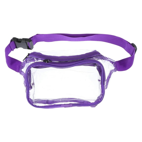 unbranded  Clear Transparent Fanny Pack Smooth Zipper Waist Bag Outdoor Fitness