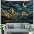thumbnail image 4 of ONETECH Mountain Tapestry Nature Landscape Rocky Mountain Tapestry for Bedroom Aesthetic Forest Scenic Moon Tapestry Wall Hanging Tree Woods Wall Tapestry for Bedroom Living Room, 4 of 6