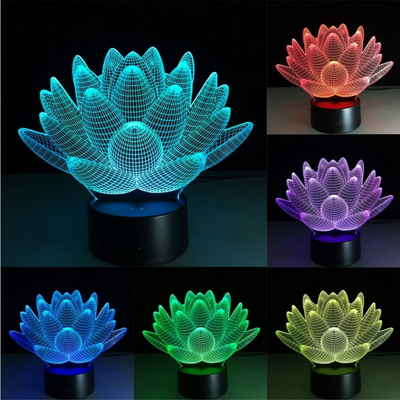 UNLLLL Visual Night Light 7 Colors Change LED Desk Lamp Bedroom Home Decor, for Bedroom, Outdoor, Gift Giving