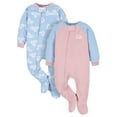 thumbnail image 3 of Gerber Baby & Toddler Neutral Microfleece Blanket Sleeper Pajamas, 4-Pack, 0/3 Months-5T, 3 of 8