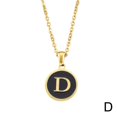 thumbnail image 2 of Collar con colgante redondo de 26 letras en inglés, de aleación simple, estilo Ins, muy popular en comercio exterior., 2 of 2