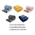 thumbnail image 3 of Fleece Throw Blanket with Pom Pom Fringe Tassels Solid Color Warm Plush Flannel Blankets for Couch Bed Sofa Chair Decor, 3 of 9